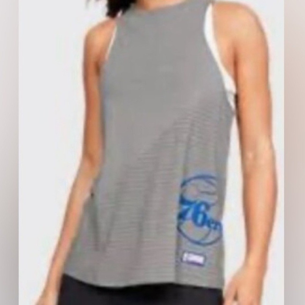 Under Armour NBA Philadelphia 76ers HeatGear Tank Top Gray XL